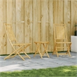 vidaXL 3 Piece Bamboo Bistro Set in Natural