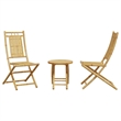 vidaXL 3 Piece Bamboo Bistro Set in Natural