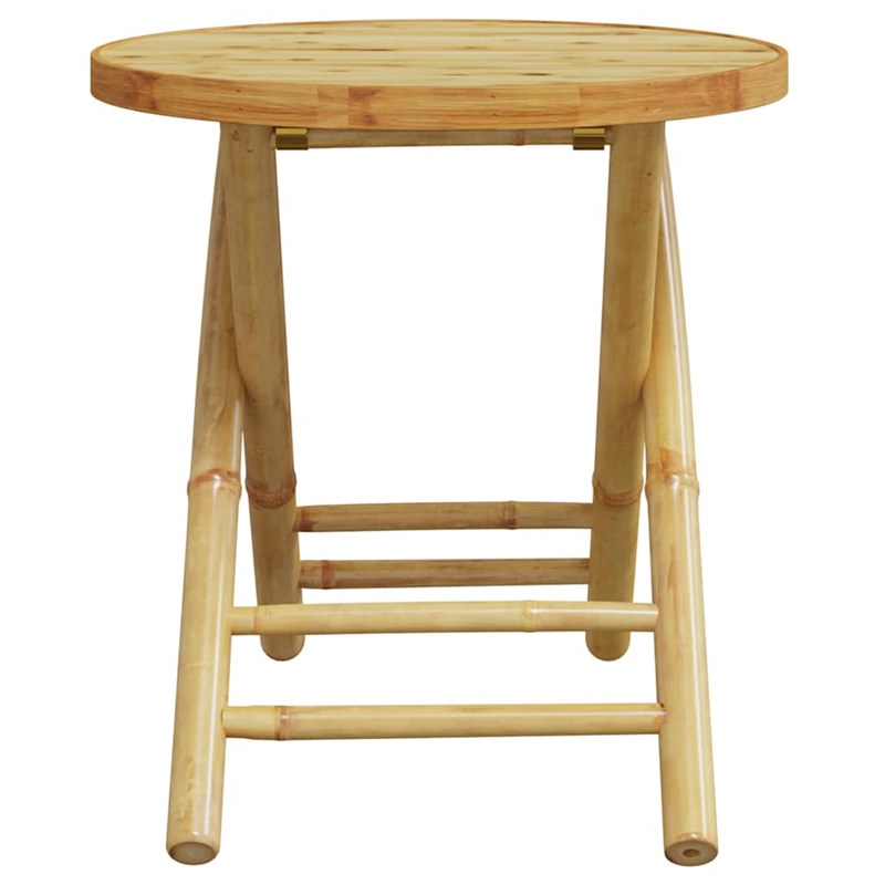 vidaXL 3 Piece Bamboo Bistro Set in Natural