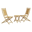 vidaXL 3 Piece Bamboo Bistro Set in Natural