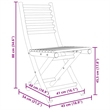 vidaXL 3 Piece Bamboo Small Bistro Set in Natural