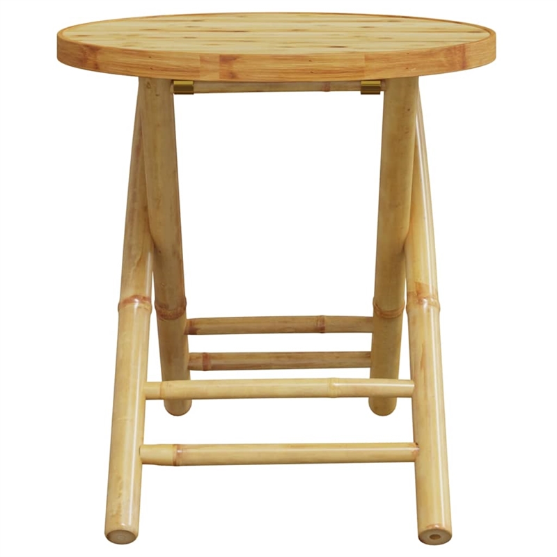 vidaXL 3 Piece Bamboo Small Bistro Set in Natural