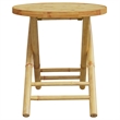 vidaXL 3 Piece Bamboo Small Bistro Set in Natural