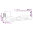 vidaXL Solid Acacia Wood Small Sofa Set in Gray