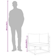 vidaXL Solid Acacia Wood Small Sofa Set in Gray