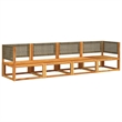 vidaXL Solid Acacia Wood Small Sofa Set in Gray