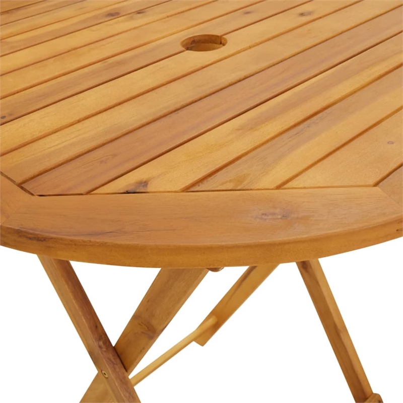 vidaXL Solid Acacia Wood Bistro Set in Gray