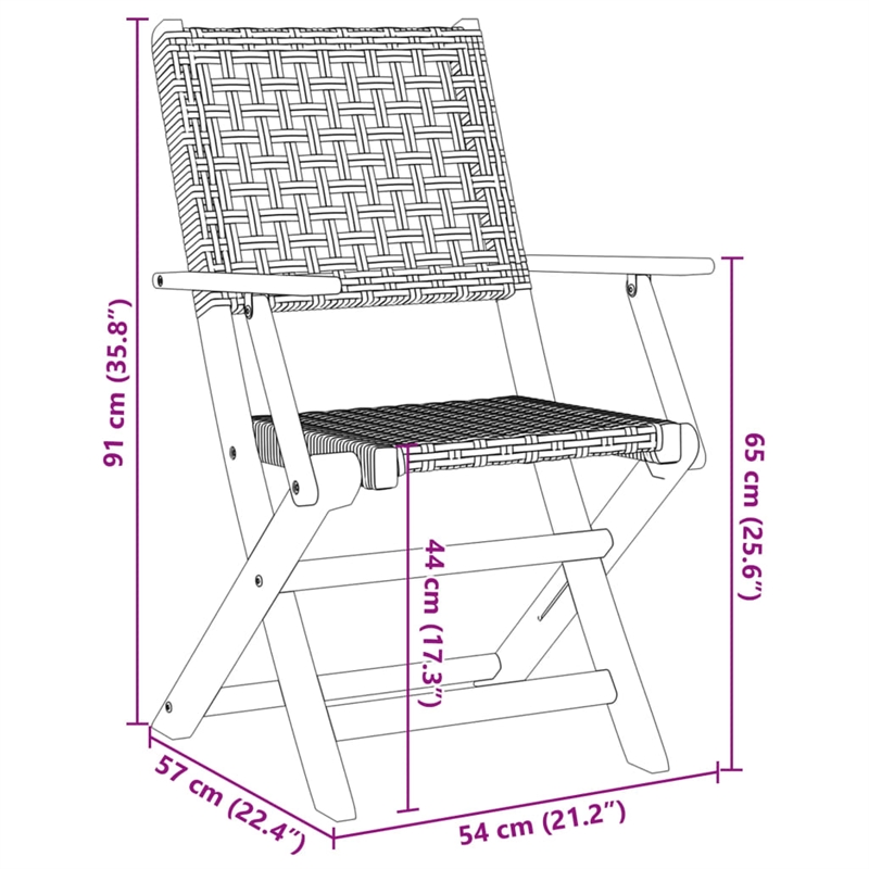 vidaXL Solid Acacia Wood Bistro Set in Gray