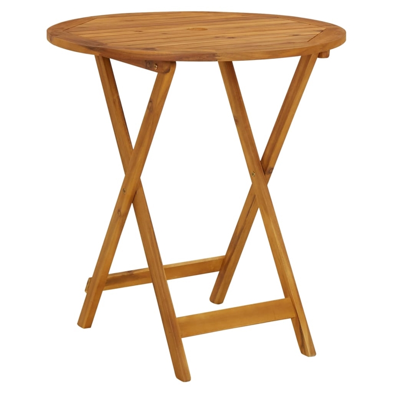 vidaXL Solid Acacia Wood Bistro Set in Gray