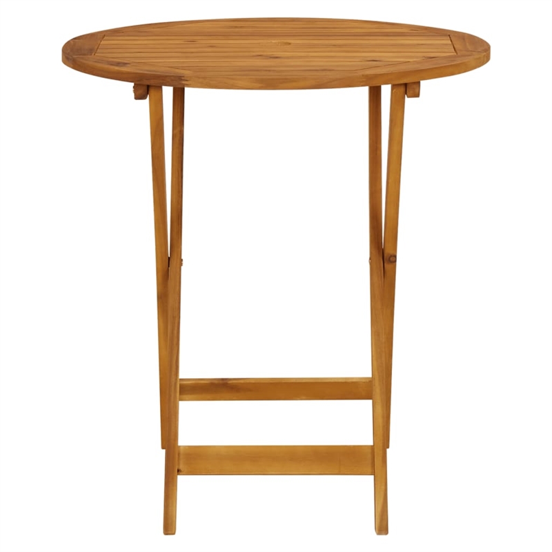 vidaXL Solid Acacia Wood Bistro Set in Gray