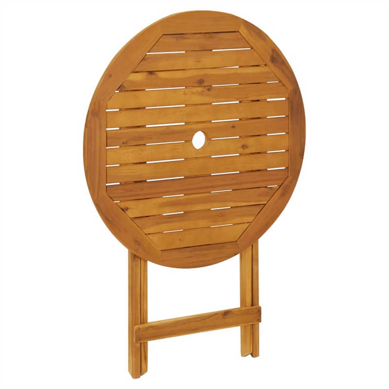 vidaXL Solid Acacia Wood Bistro Set in Gray