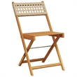 vidaXL Solid Acacia Wood Small Bistro Set in Beige