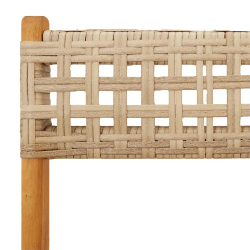vidaXL Solid Acacia Wood Small Bistro Set in Beige