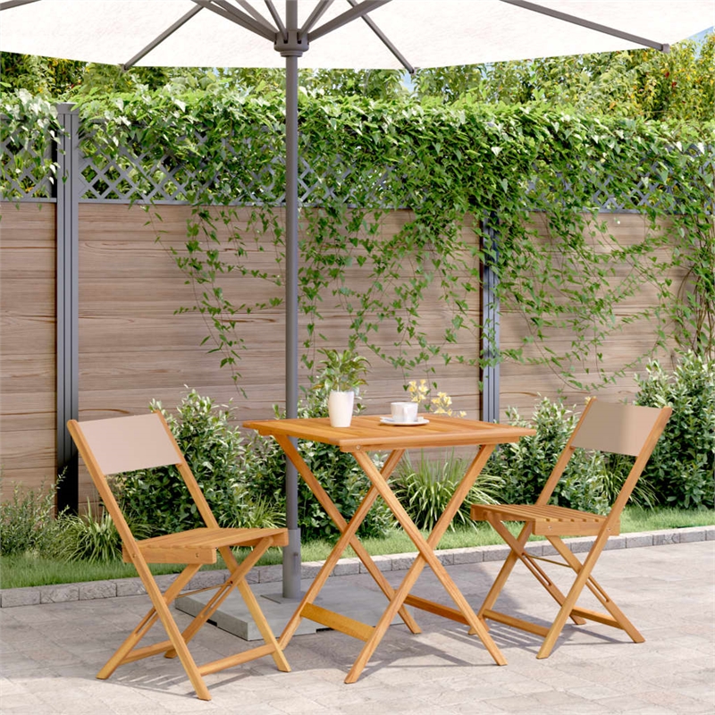 vidaXL Solid Acacia Wood Bistro Set