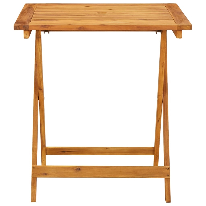 vidaXL Solid Acacia Wood Small Bistro Set in Beige