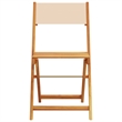 vidaXL Solid Acacia Wood Small Bistro Set in Beige