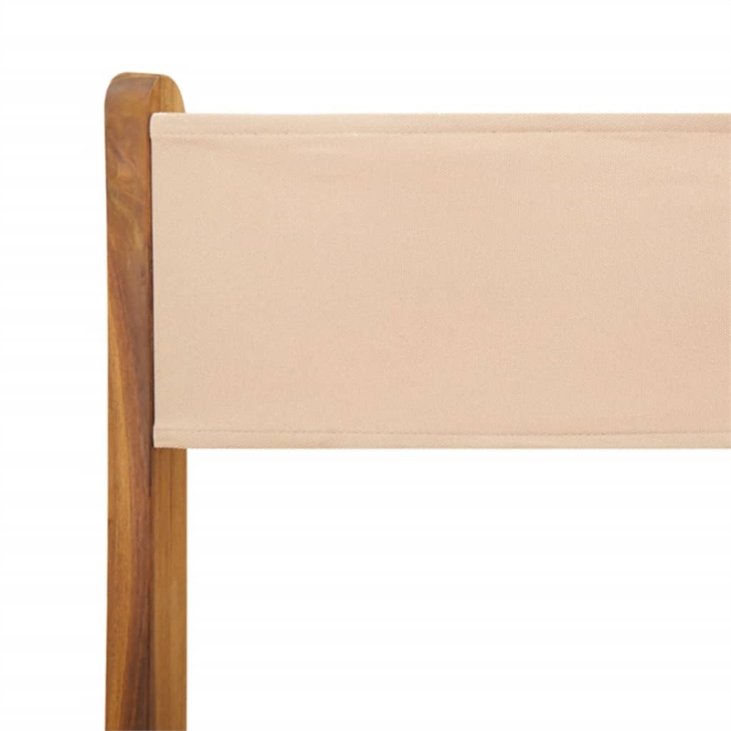vidaXL Solid Acacia Wood Small Bistro Set in Beige