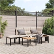 vidaXL Steel Garden Bench in Black
