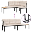 vidaXL Steel Garden Bench in Black