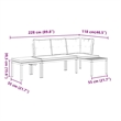 vidaXL Steel Garden Bench in Black