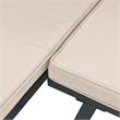 vidaXL Steel Bench in Black/Brown