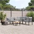 vidaXL Steel Garden Bench in Black