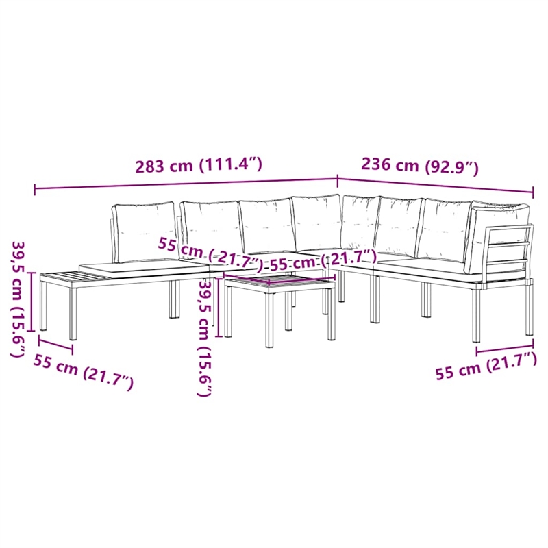 vidaXL Steel Garden Bench in Black