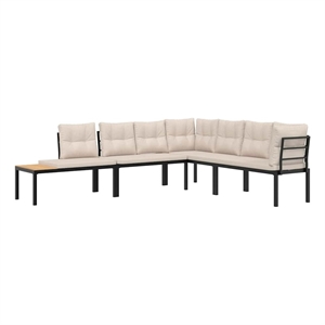vidaXL Steel Large Bench in Black