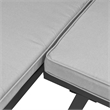 vidaXL Steel Bench in Black/Gray