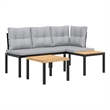 vidaXL Steel Bench in Black/Gray
