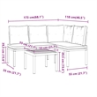 vidaXL Steel Bench in Black/Brown