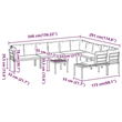 vidaXL 7 Piece Steel Sofa Set in Black