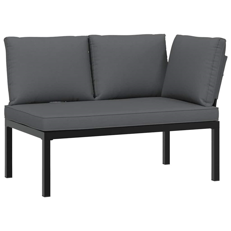vidaXL Aluminum Sofa Set in Black/Anthracite