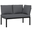 vidaXL Aluminum Sofa Set in Black/Anthracite