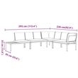 vidaXL Aluminum Sofa Set in Black/Anthracite
