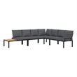 vidaXL Aluminum Sofa Set in Black/Anthracite