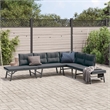 vidaXL 4 Piece Steel Bench in Black