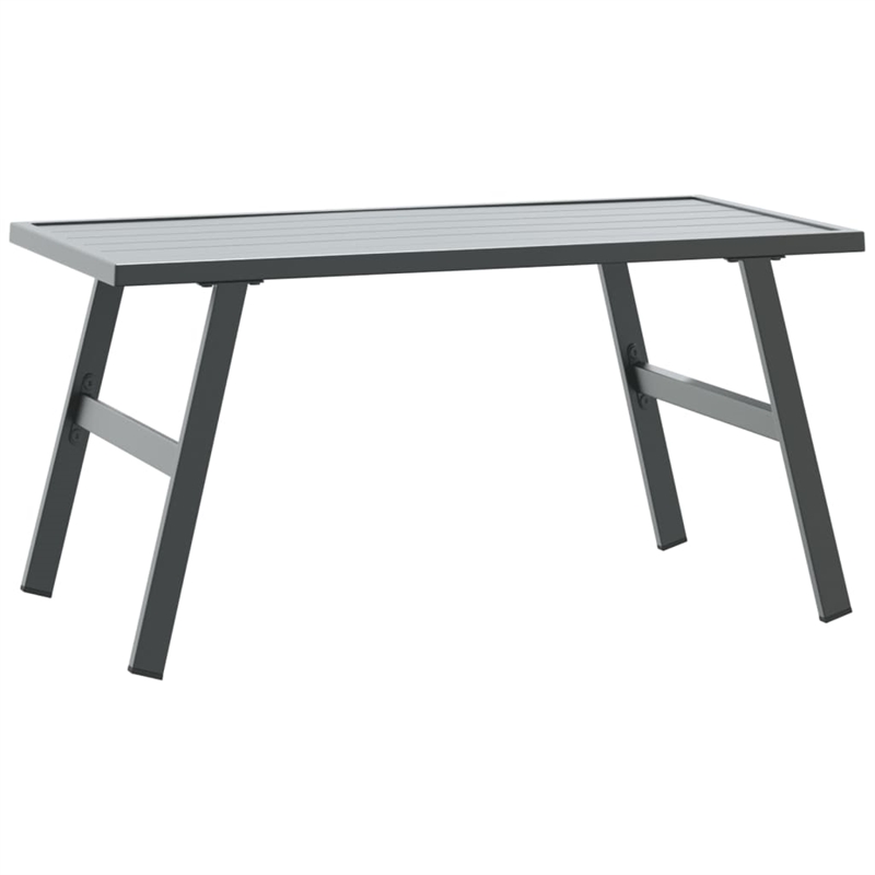 vidaXL Steel Large Garden Bench in Black