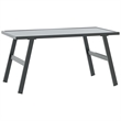 vidaXL Steel Large Garden Bench in Black