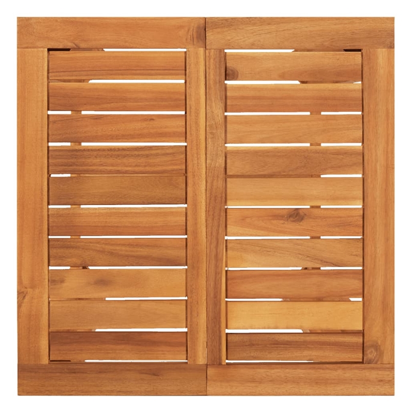 vidaXL 3 Piece Solid Acacia Wood Standard Bar Set in Gray
