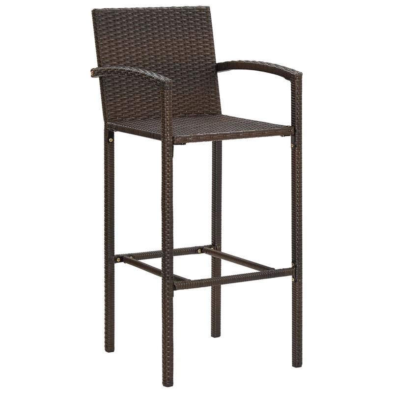 vidaXL Solid Acacia Wood Bar Set in Brown