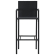 vidaXL Solid Acacia Wood Standard Bar Set in Black