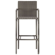 vidaXL Solid Acacia Wood Bar Set in Gray