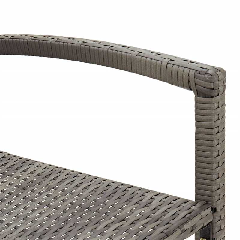vidaXL Solid Acacia Wood Bar Set in Gray