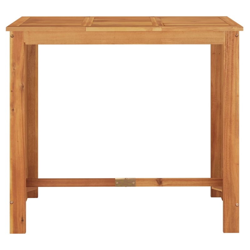 vidaXL 5 Piece Solid Acacia Wood Bar Set in Black/White/Cream