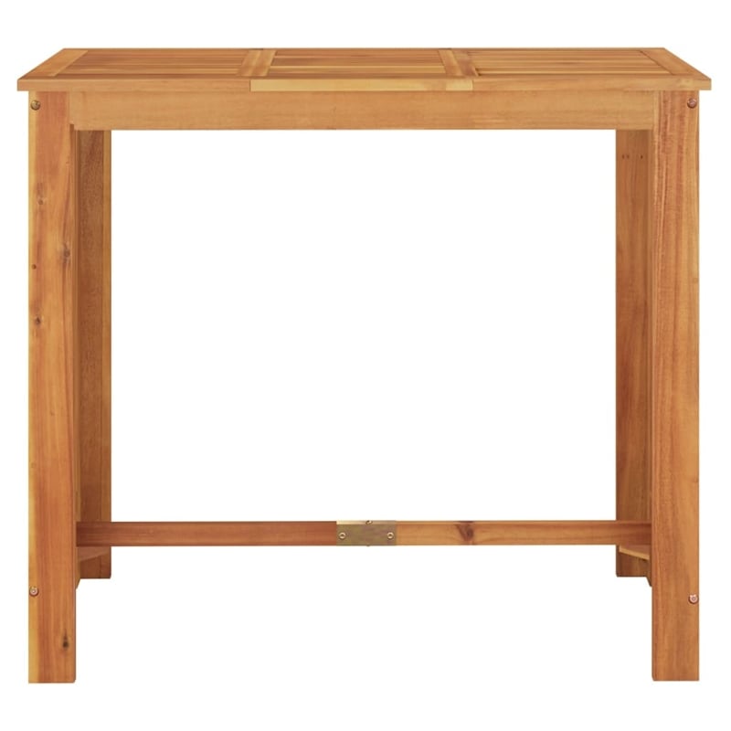 vidaXL 5 Piece Solid Acacia Wood Bar Set in Black/White/Cream