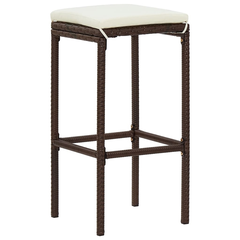 vidaXL 7 Piece Solid Acacia Wood Bar Set in Brown