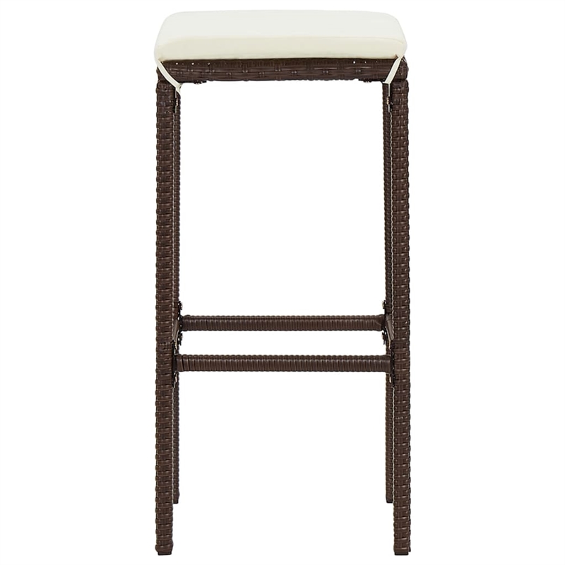 vidaXL 7 Piece Solid Acacia Wood Bar Set in Brown