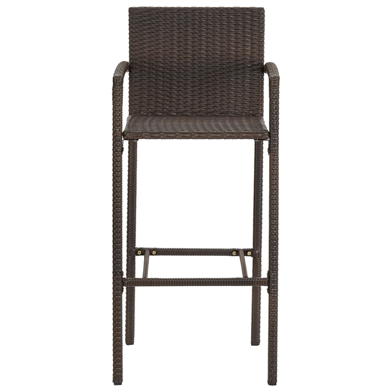 vidaXL 5 Piece Solid Acacia Wood Bar Set in Brown