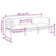 vidaXL 3 Piece Wood Sofa Set in Brown/Cream